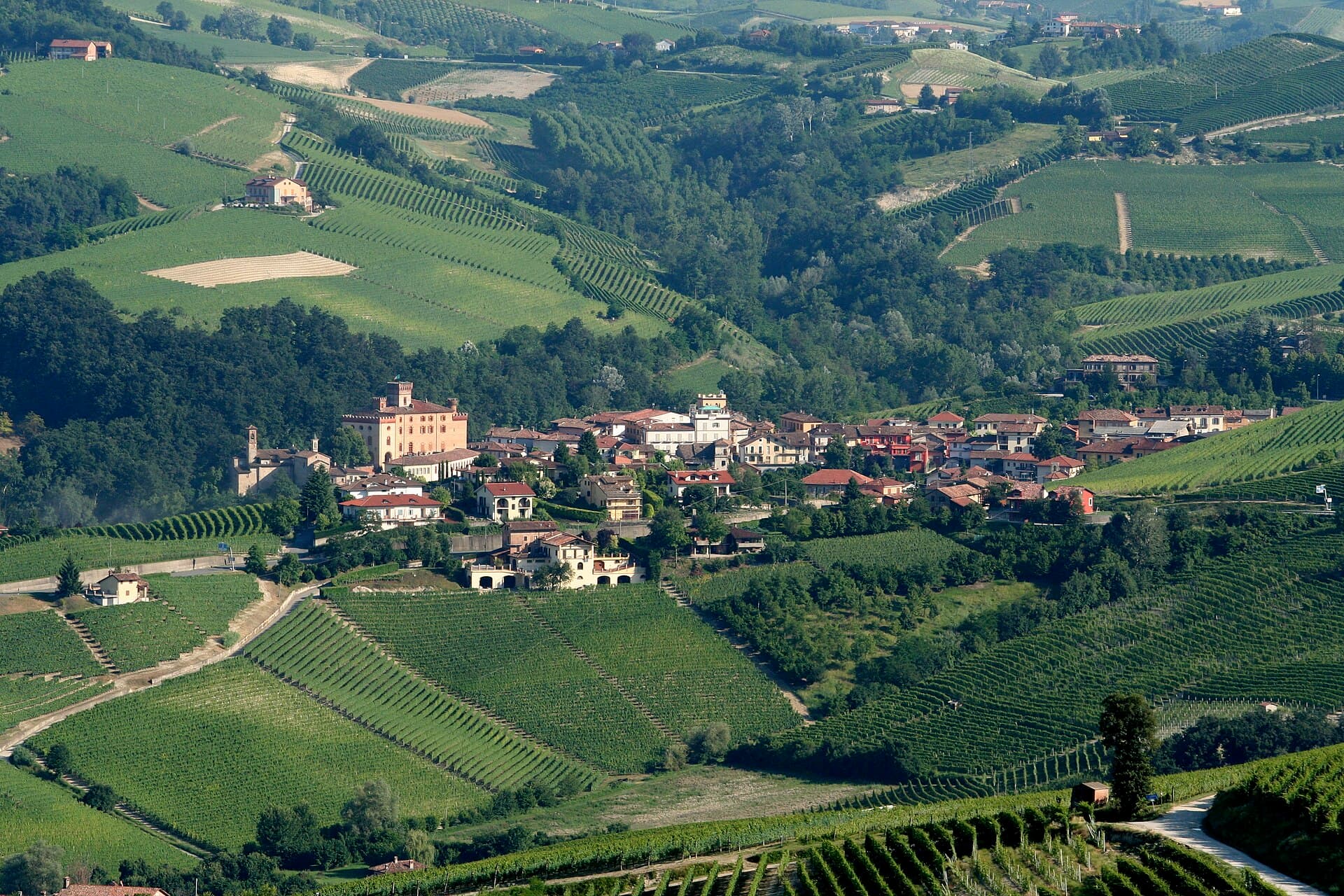 Barolo tra i vigneti delle Langhe, capitale dell'omonimo vino