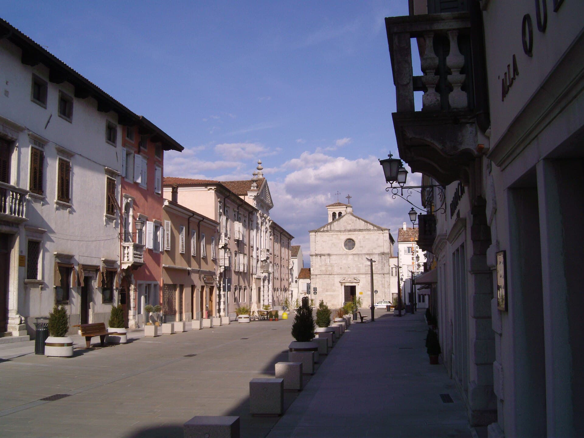 Una via del centro storico di Gradisca d'Isonzo, citta' fortezza veneziana