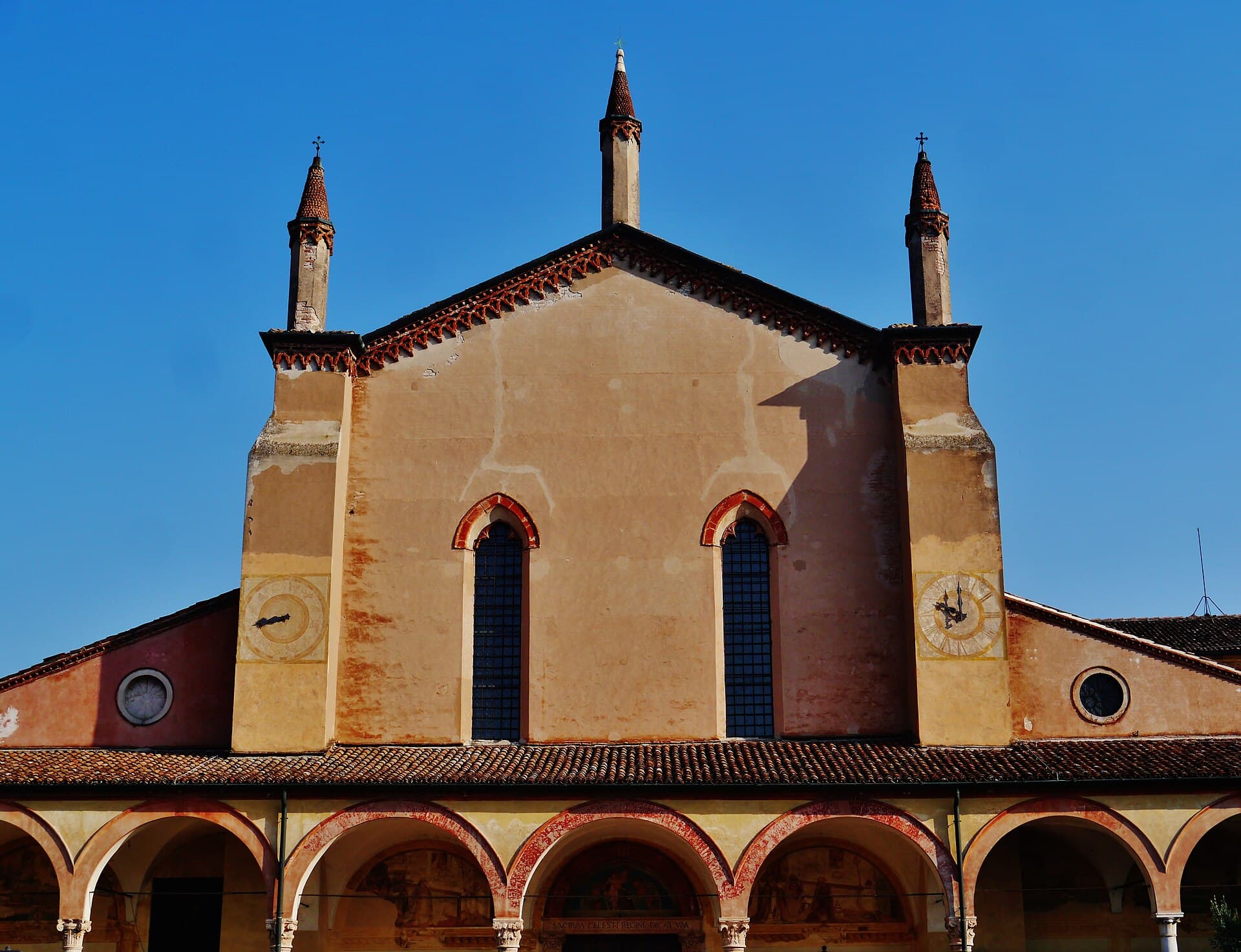 La facciata del Santuario delle Grazie a Grazie di Curtatone