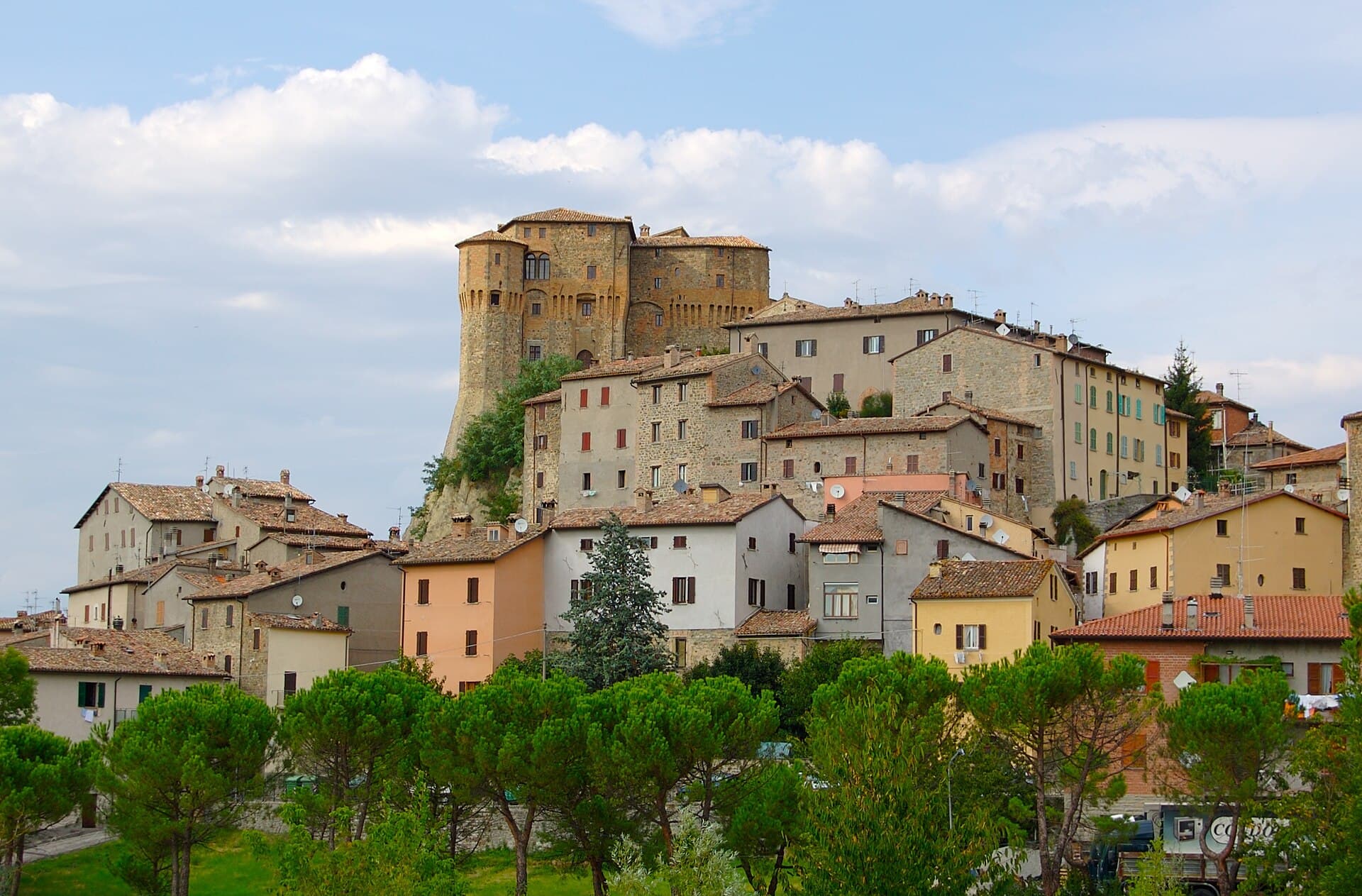 Sant'Agata Feltria con la Rocca Fregoso, nel Montefeltro